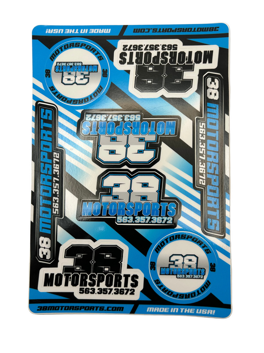 38 Motorsports Sticker Sheet